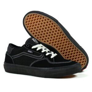 Vans Skate Rowen Style Skateboarding Shoes Black Mens 9.5 Streetwear Surfer Goth